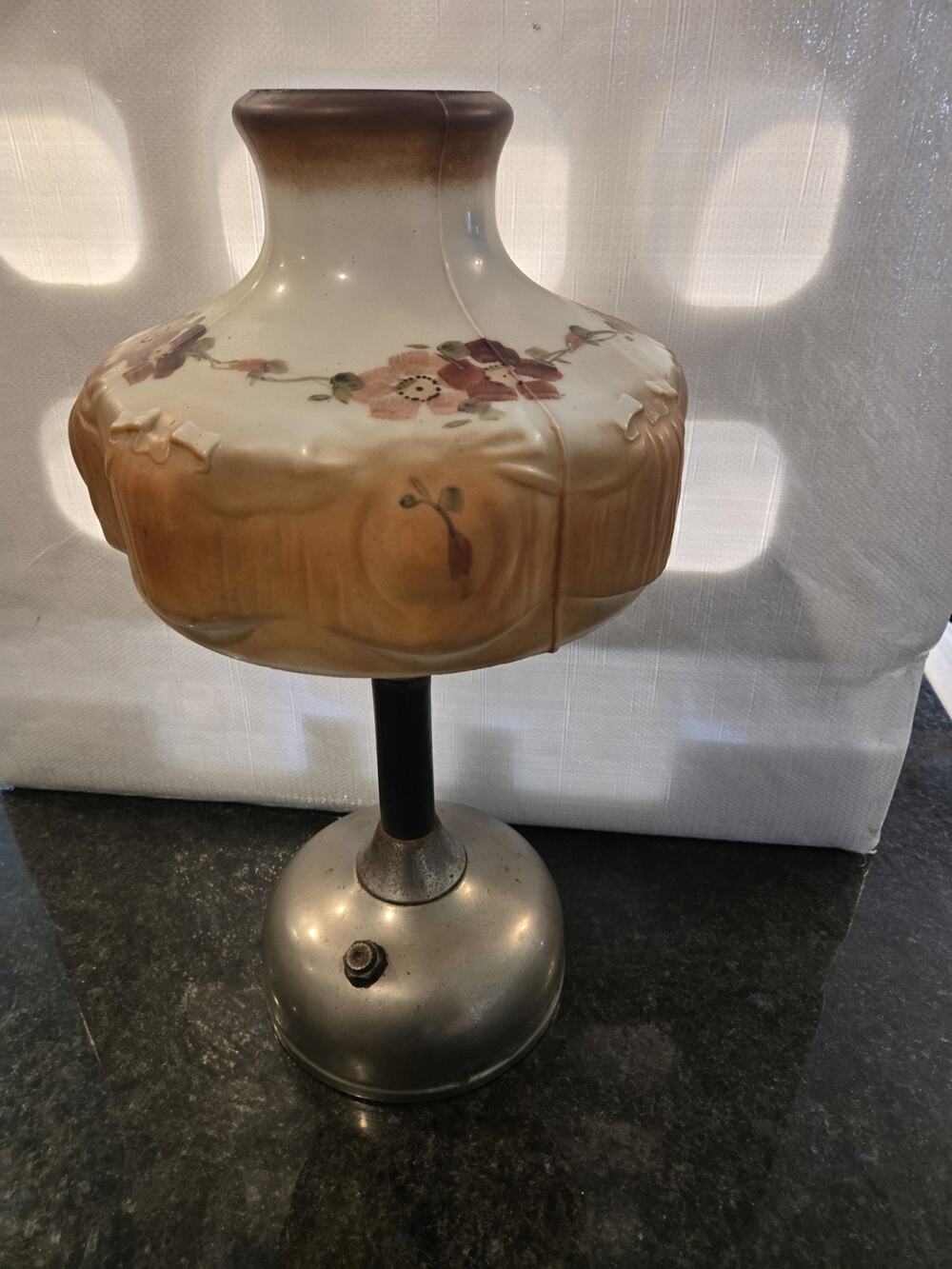 1920's ? Coleman Quick lite Table Lamp w/Shade Untested